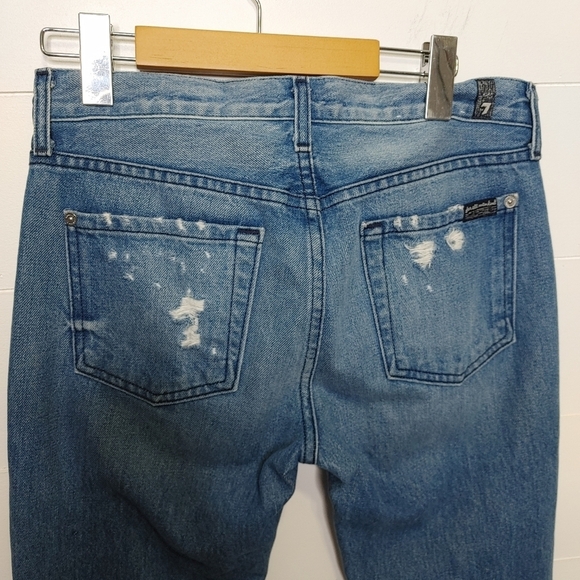 7 For All Mankind Relaxed Skinny distressed jeans 25 - Picture 8 of 14